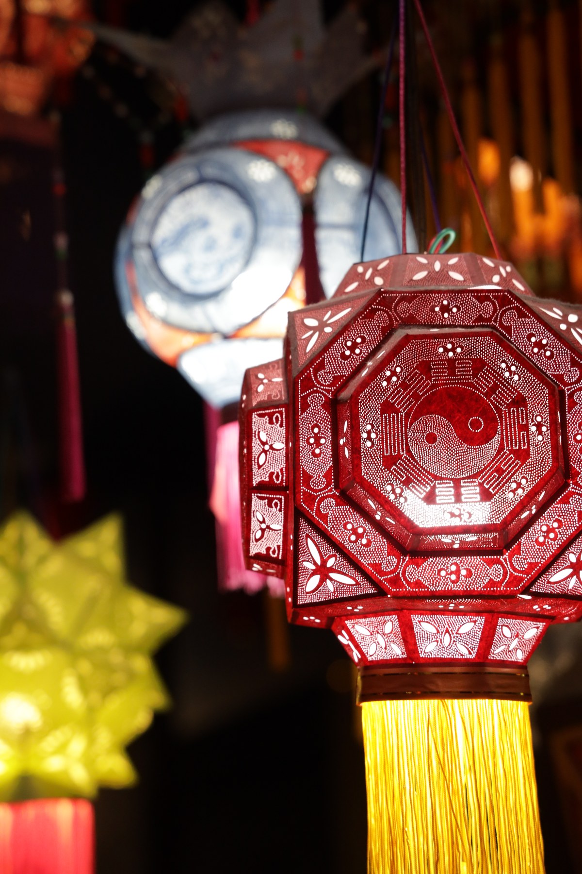 花灯工艺近景